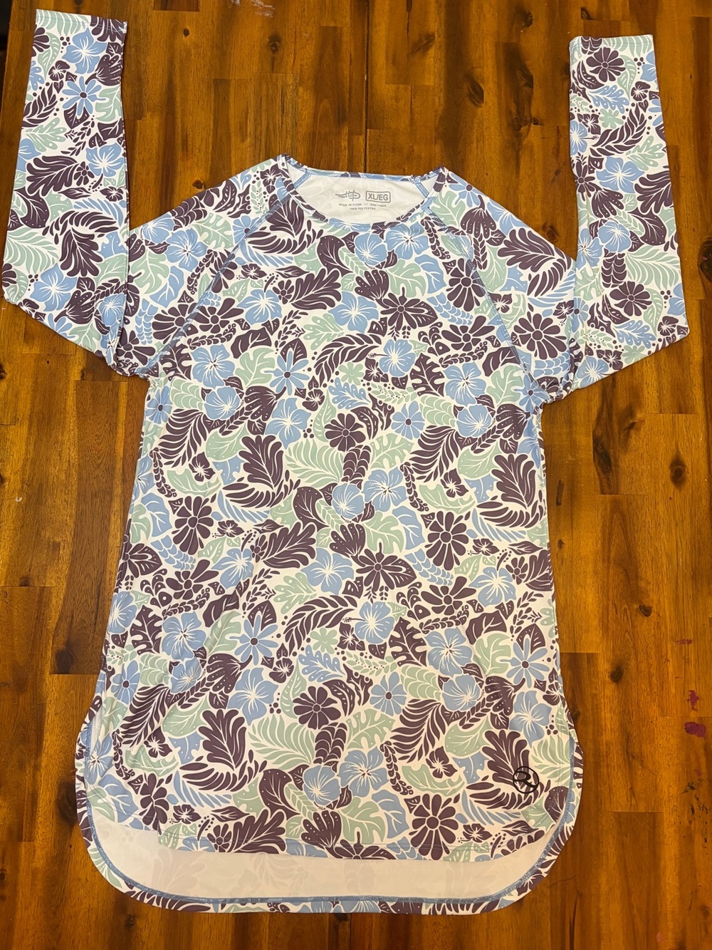 Reel Life Long Sleeve UV Shirt Womens XL Floral Beach UPF 50+ Fishing E913